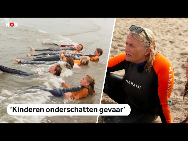 Leren over muien bij zwemles in zee