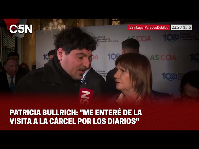 ⁣PATRICIA BULLRICH: "ME ENTERÉ DE LA VISITA A LA CÁRCEL POR LOS DIARIOS"