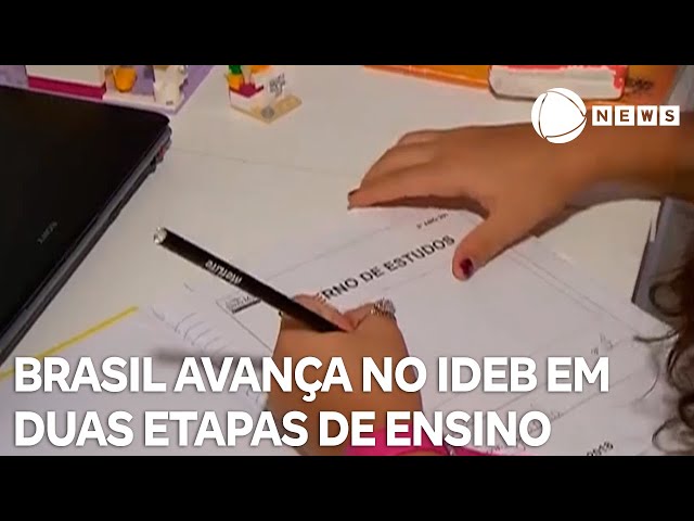 ⁣Brasil avança no Ideb em duas etapas de ensino, mas apenas anos iniciais cumprem meta