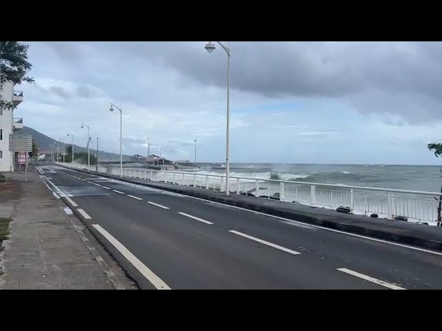 TT ERNESTO : Boulevard maritime de Basse Terre où la houle reste forte