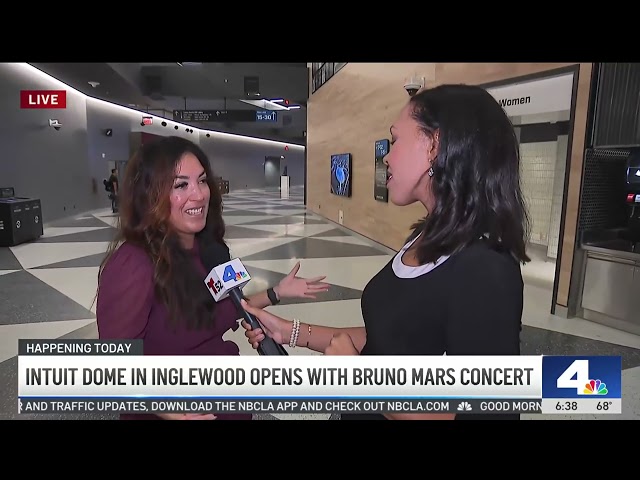 ⁣Intuit dome in Inglewood opens with Bruno Mars concert