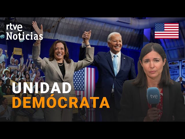 ⁣EE.UU.: HARRIS y BIDEN realizan el PRIMER ACTO juntos tras el RELEVO en la carrera electoral | RTVE