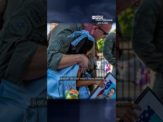 ⁣After deputy dies of cancer, fellow deputies escort his daughter to her first day of 2nd grade