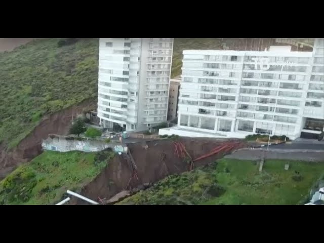 ⁣Nuevo intento de robo en edificio afectado por socavón en Viña del Mar: "No hay seguridad"