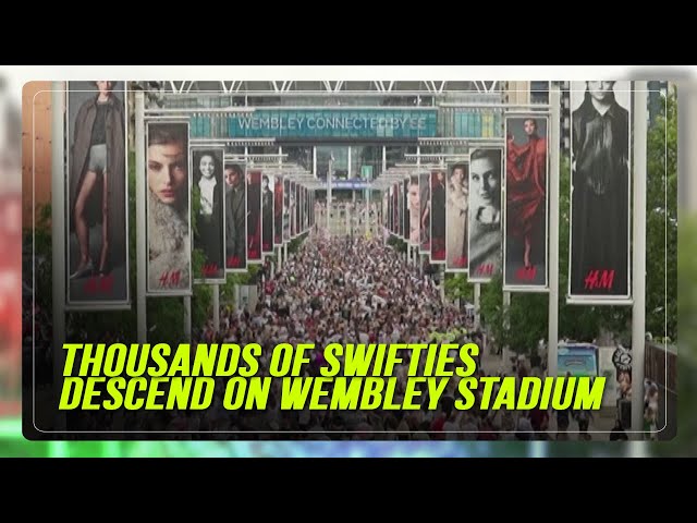 ⁣Thousands of Swifties descend on Wembley Stadium