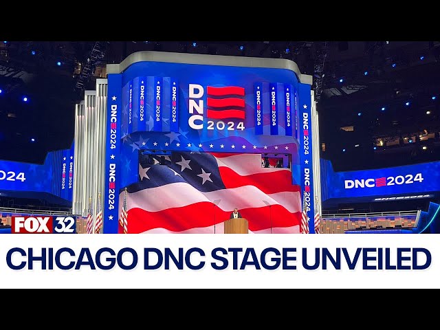 Stage revealed for 2024 Democratic National Convention in Chicago