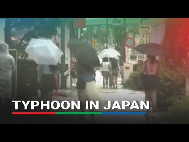 ⁣Typhoon Ampil brings heavy rain and travel disruption to Tokyo