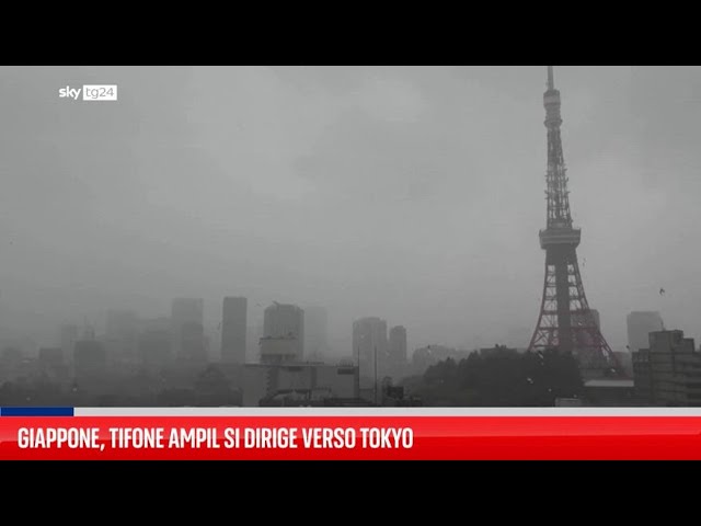 ⁣Giappone, tifone Ampil si dirige verso Tokyo