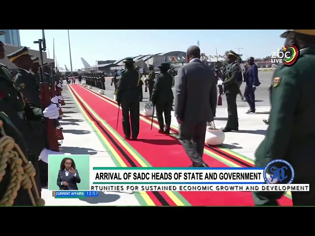 Arrival of SADC Heads of State|| 16/08/2024