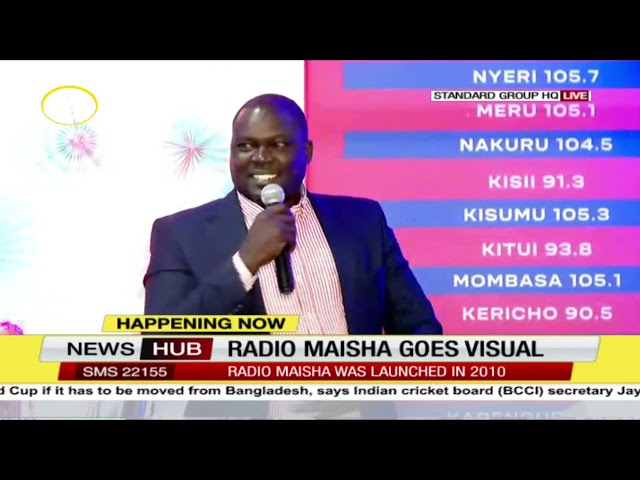 ⁣Edwin Kwambai at the Radio Maisha audio-visual unveiling