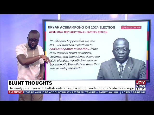 ⁣Heavenly promises with hellish outcomes, tax withdrawals: Ghana's elections saga | Blunt Though