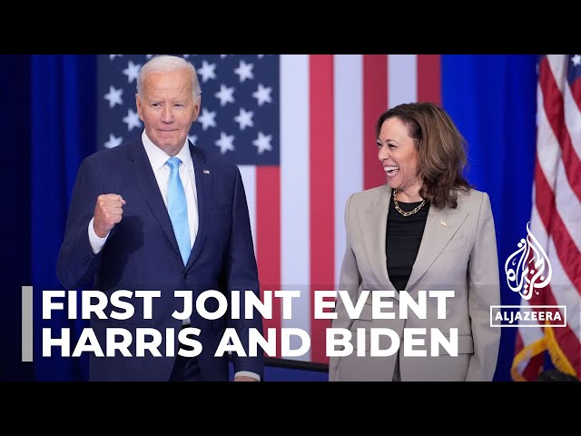 Harris and Biden in Maryland: First joint event since Biden dropped out of race