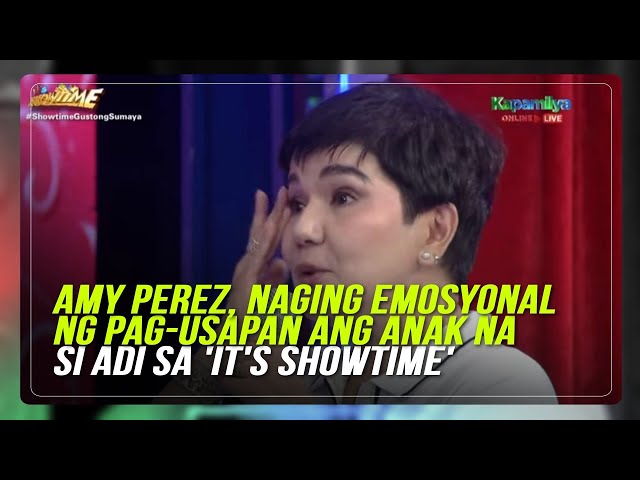 ⁣Amy Perez, naging emosyonal ng pag-usapan ang anak na si Adi sa 'It's Showtime'