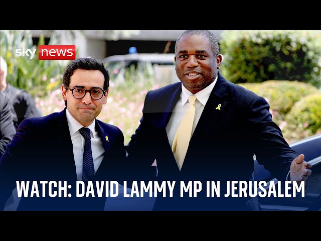 Watch live: David Lammy and  French foreign minister hold news conference in Israel