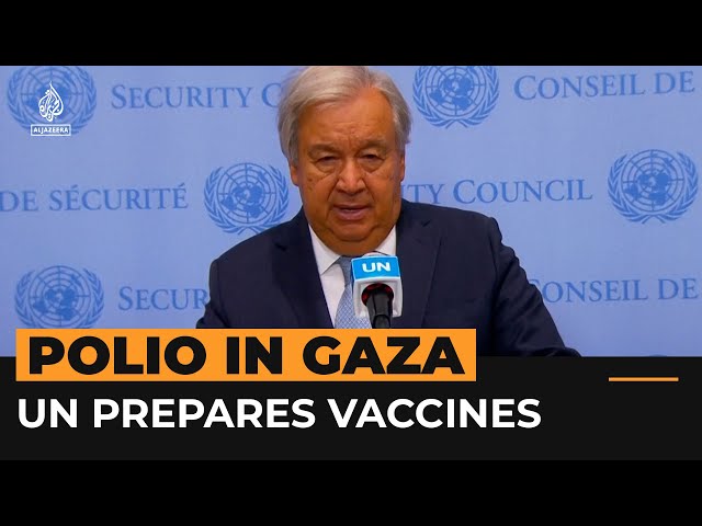 UN's Guterres: ‘The ultimate vaccine for polio in Gaza is peace’ | AJ #Shorts