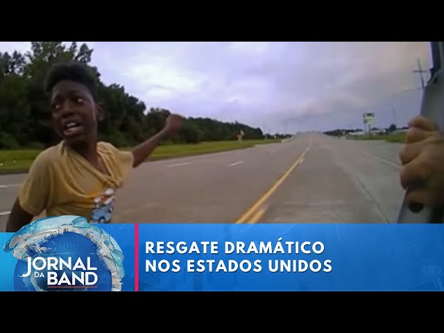 Criança pede ajuda para resgatar mãe após acidente em lago | Jornal da Band