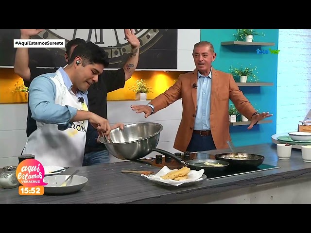 ⁣El chef Beto Castillo nos preparó unas ricas tiras de pescado.