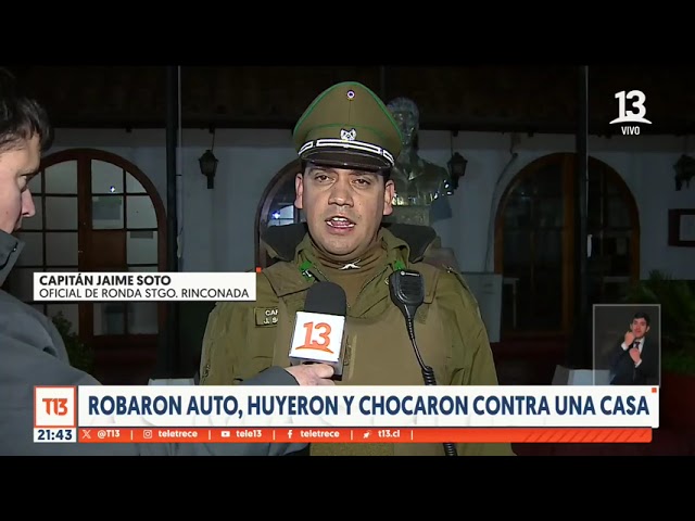 Robaron auto y perdieron el control contra una casa en Maipú: vivienda quedo con graves daños