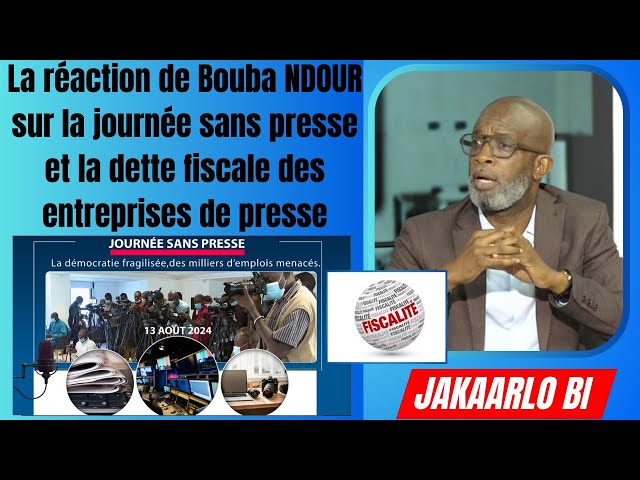 ⁣La réaction de Bouba NDOUR sur la journée sans presse et la dette fiscale des entreprises de presse