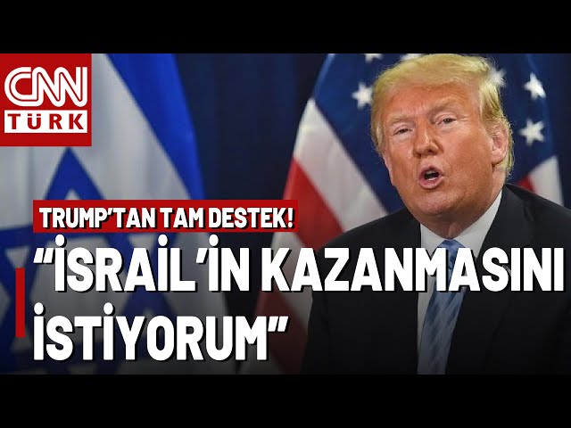 Bir Yanında İsrail, Diğer Yanında ABD Bayrağı! Trump'tan "İsrail'i Koruma" Sözü!