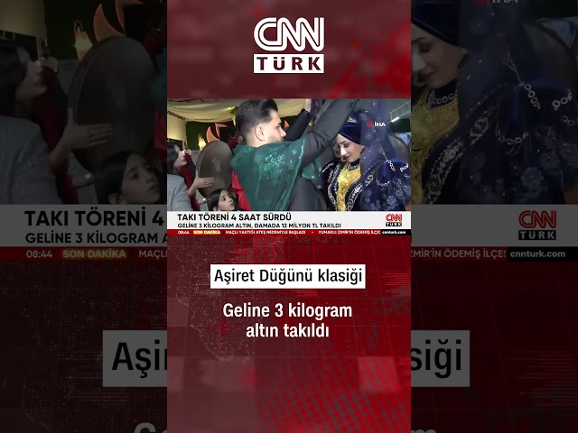 ⁣Böyle Takı Töreni Görülmedi! Tam 4 Saat Sürdü, 3 Kilo Altın Ve 12 Milyon TL Takıldı!