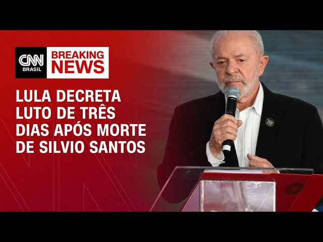 Lula decreta luto de três dias após morte de Silvio Santos  | AGORA CNN