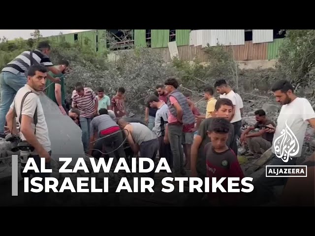 Israeli air strikes target Al Zawaida: At least 16 Palestinians killed