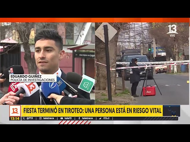 Fiesta en Pedro Aguirre Cerda terminó en tiroteo Una persona en riesgo vital