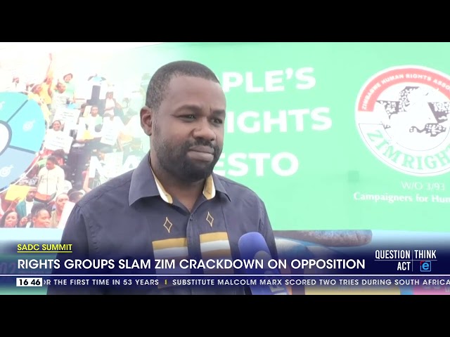 ⁣SADC Summit | Rights groups slam Zimbabwe crackdown on opposition