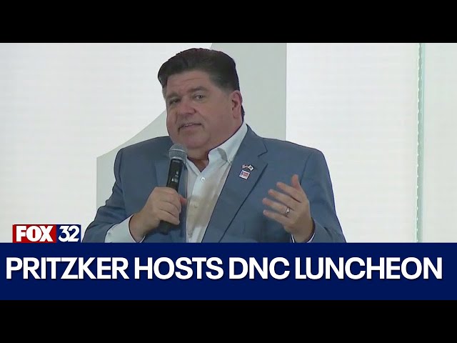 ⁣Gov. Pritzker holds DNC luncheon for convention organizers