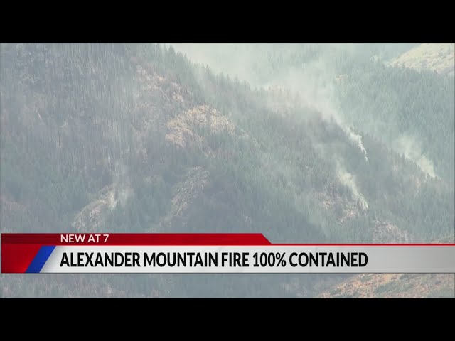 ⁣Alexander Mountain Fire 100% contained after burning over 9,600 acres