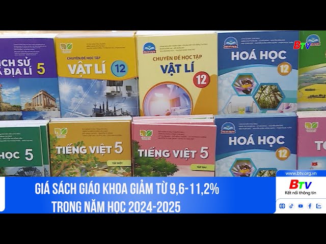 ⁣Giá sách giáo khoa giảm từ 9,6-11,2% trong năm học 2024-2025