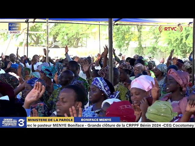 ⁣GRAND CULTE D'ENSEMBLE POUR MARQUER LA FIN DE LA CRPPF BENIN 2024 avec le Pasteur BONIFACE MENY