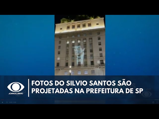 ⁣Silvio Santos é homenageado na sede da Prefeitura de SP