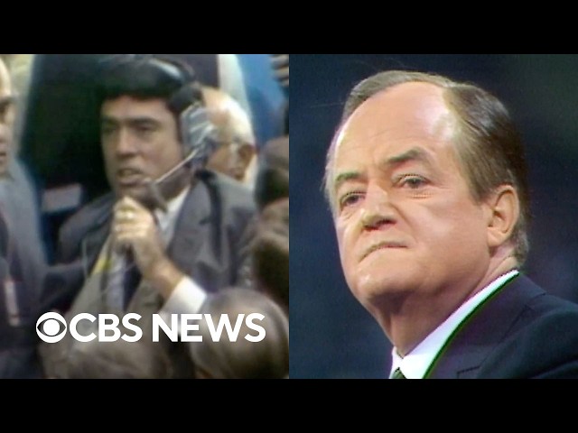 ⁣From the archives: Dan Rather gets roughed up, Hubert Humphrey accepts nomination at 1968 DNC