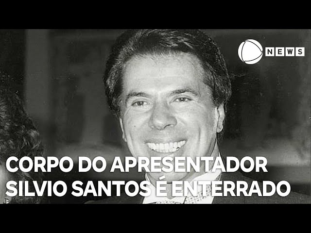 ⁣Corpo de Silvio Santos é enterrado em São Paulo