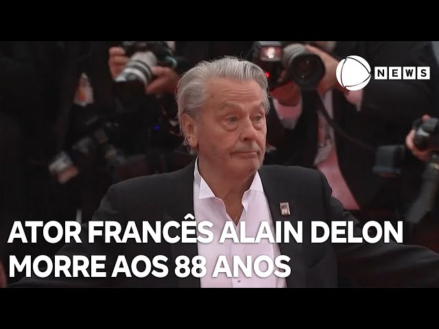 ⁣Ator francês Alain Delon morre aos 88 anos