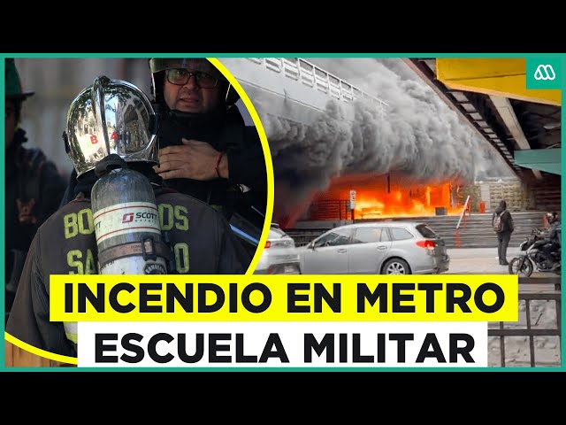 Incendio en Metro Escuela Militar: Llamas visibles en el exterior de la estación