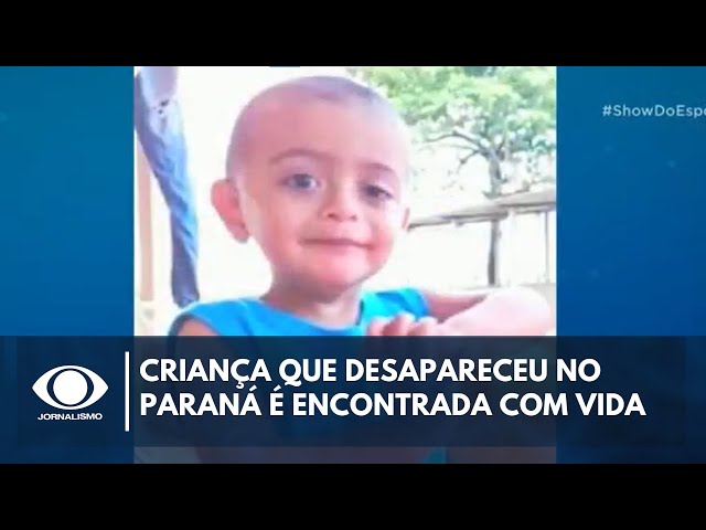 Após 2 dias de buscas, criança que desapareceu no Paraná é encontrada com vida