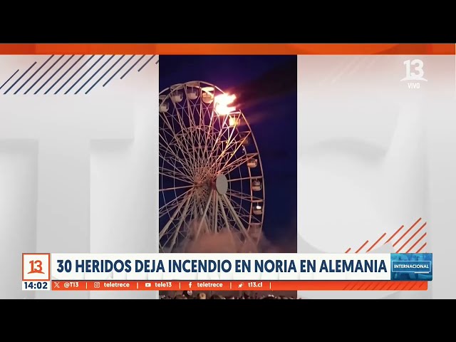 30 heridos deja incendio en rueda de la fortuna en Alemania