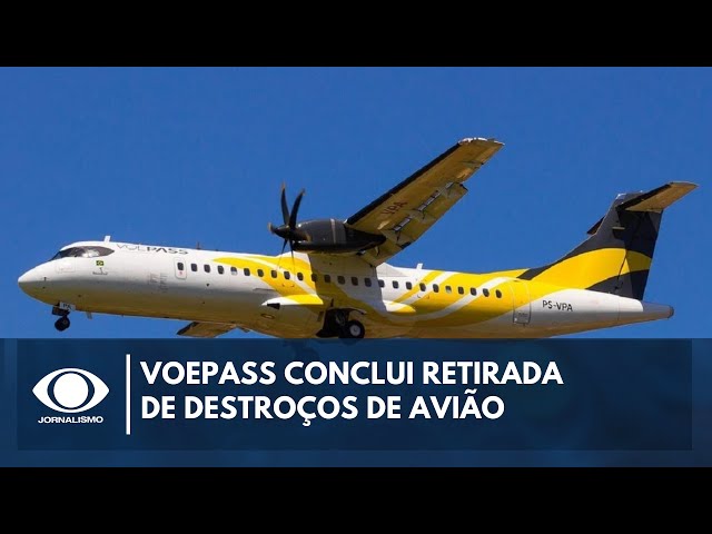 ⁣Destroços do avião da Voepass são levados para sede da empresa