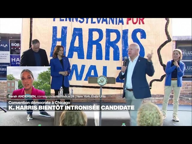 Convention démocrate : Kamala Harris bientôt intronisée candidate du parti • FRANCE 24