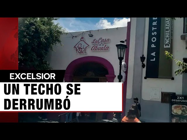 ⁣Se derrumba techo en ‘La Casa de la Abuela’; viga cae en mesa de clientes