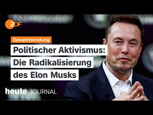 heute journal vom 18.08.2024 Rückzug Linken-Vorsitz, SPD-Abwärtstrend, Radikalisierung von Musk