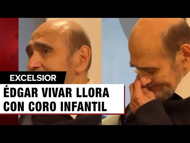 Édgar Vivar se conmueve y llora al escuchar a coro de niños