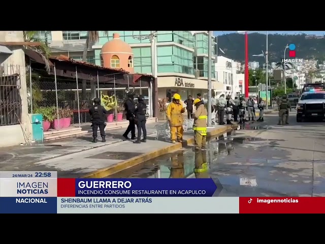 ⁣Incendio consume un restaurante en la zona turística de Acapulco, Guerrero | Imagen Noticias Fin de