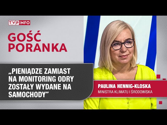 ⁣Paulina Hennig-Kloska: pieniądze zamiast na monitoring Odry zostały wydane na auta | GOŚĆ PORANKA