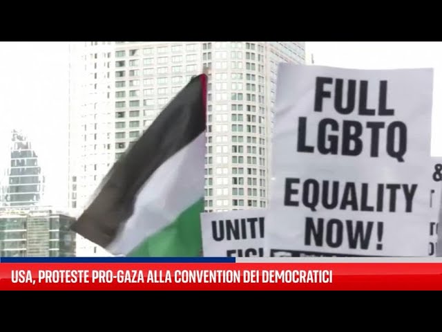 ⁣Chicago, proteste pro-Gaza alla Convention dei Democratici