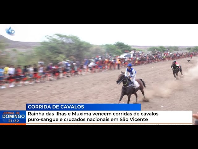 ⁣Rainha das Ilhas e Muxima vencem corridas de cavalos puro-sangue e cruzados nacionais em São Vicente