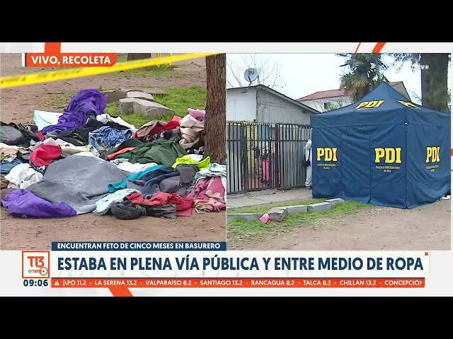 ⁣Hallan cuerpo de feto en plena vía pública de Recoleta